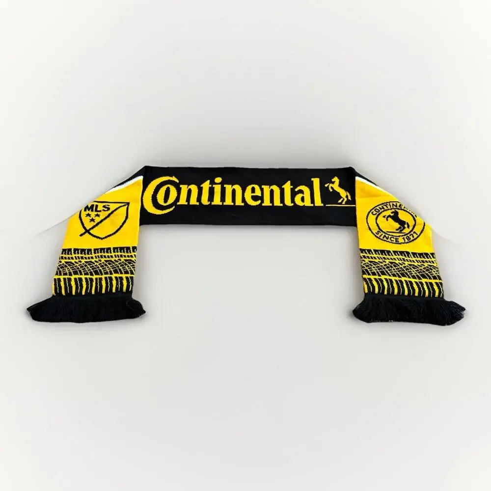 MLS Cup Unisex Yellow Black MLS Cup Continental Reversible Soccer Scarf 55x7